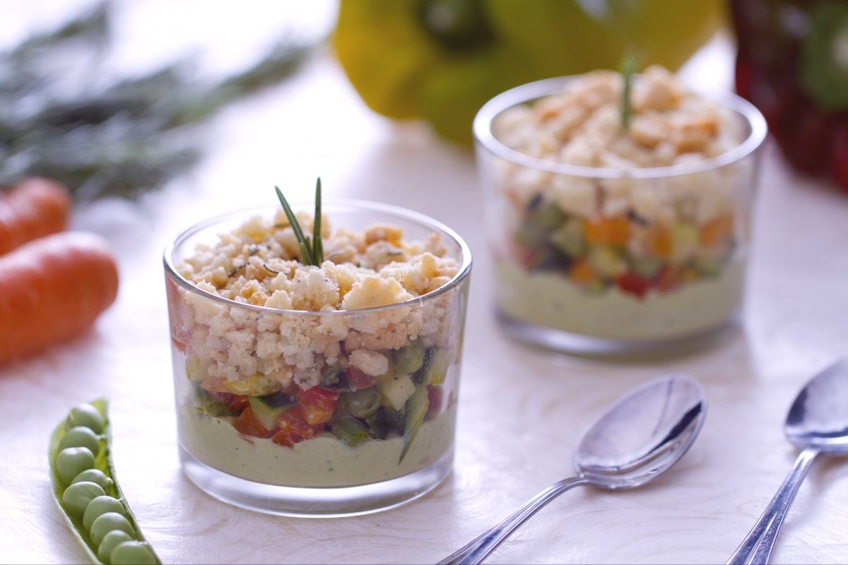 Crumble de vegetais