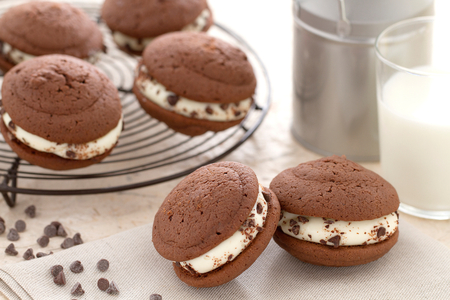 Whoopies de Nesquik com creme stracciatella