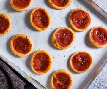Mini pizzas de massa folhada