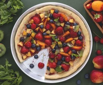 Pizza doce de fruta
