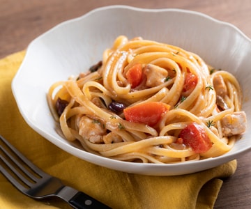 Pasta com peixe-espada