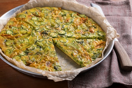 Frittata de abobrinha ao forno