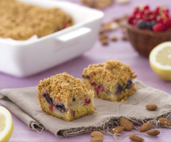 Crumb cake de peras