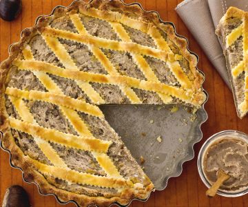 Crostata com creme de castanhas