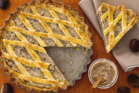 Crostata com creme de castanhas