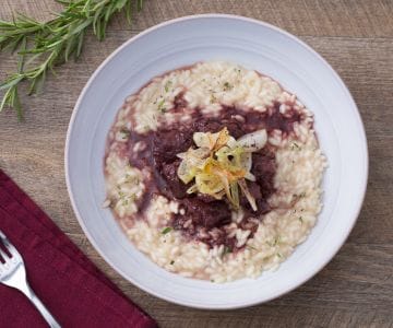 Risotto alla salsiccia e Nebbiolo