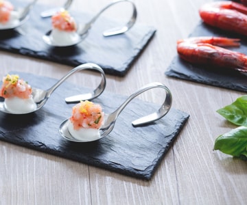 Finger de búfala e camarão