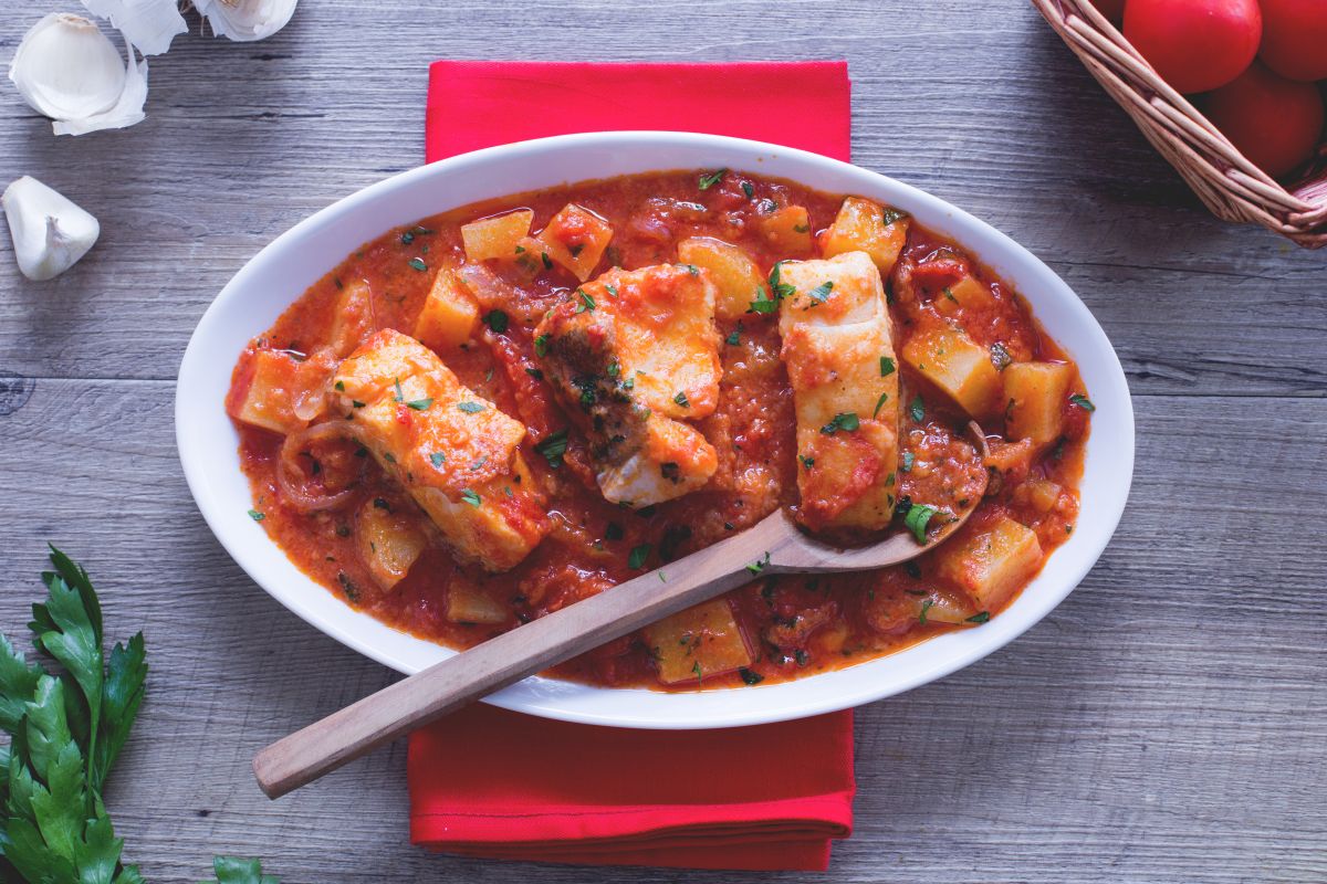 Bacalhau à livornese