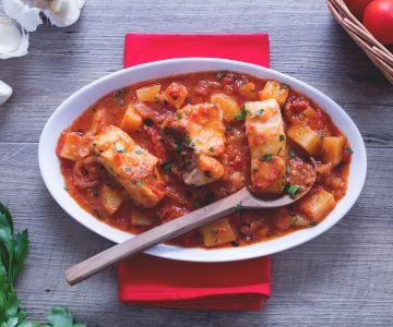 Bacalhau à livornese