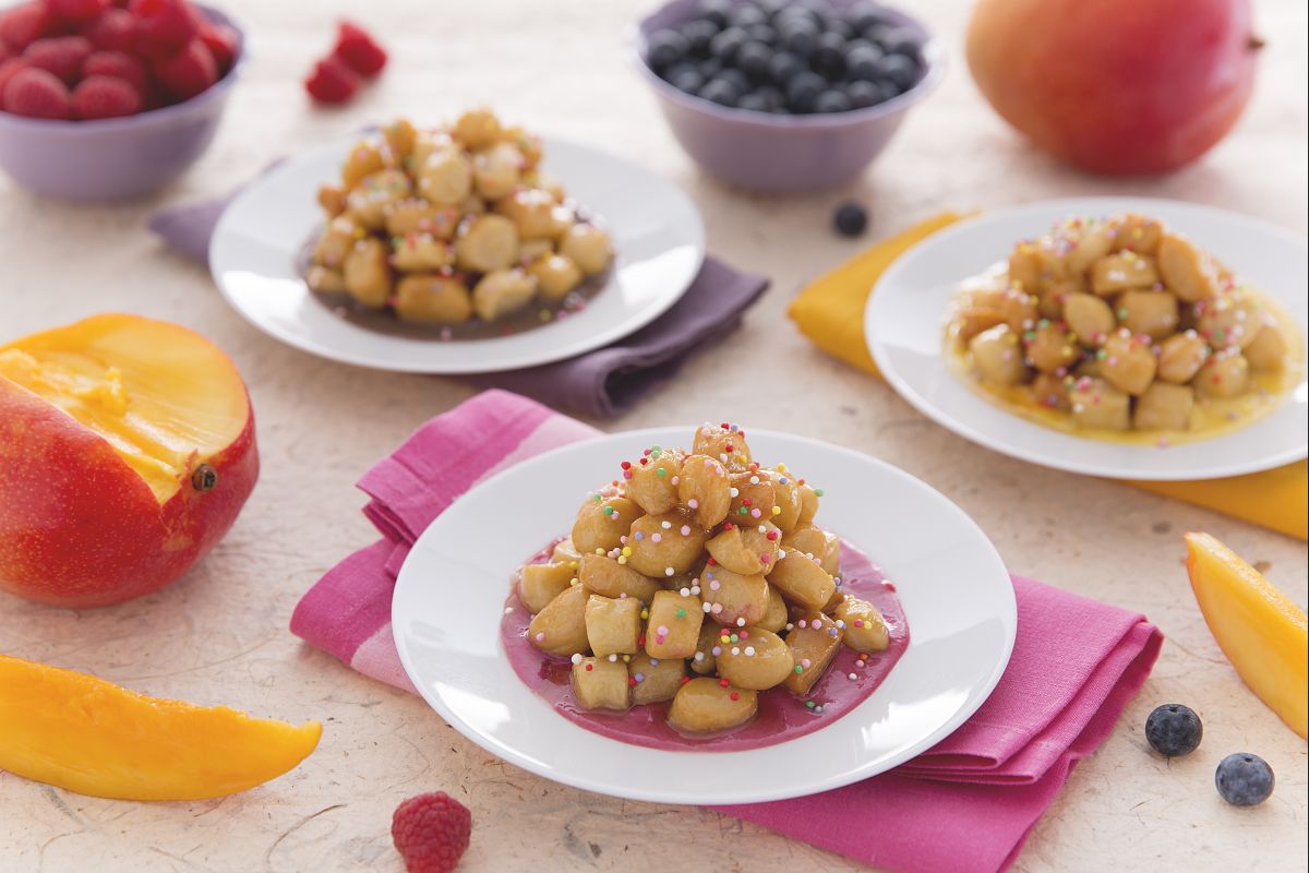 Struffoli com creme de leite