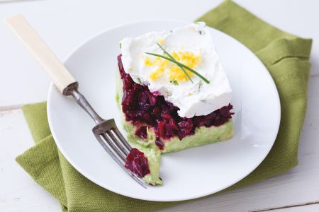 Tartare de beterraba e abacate