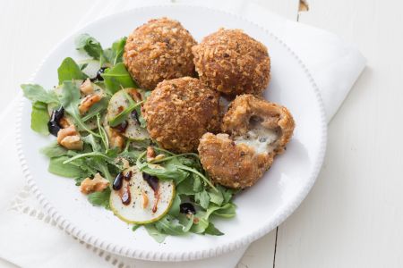 Almôndegas de pera e Queijo Azul de cabra