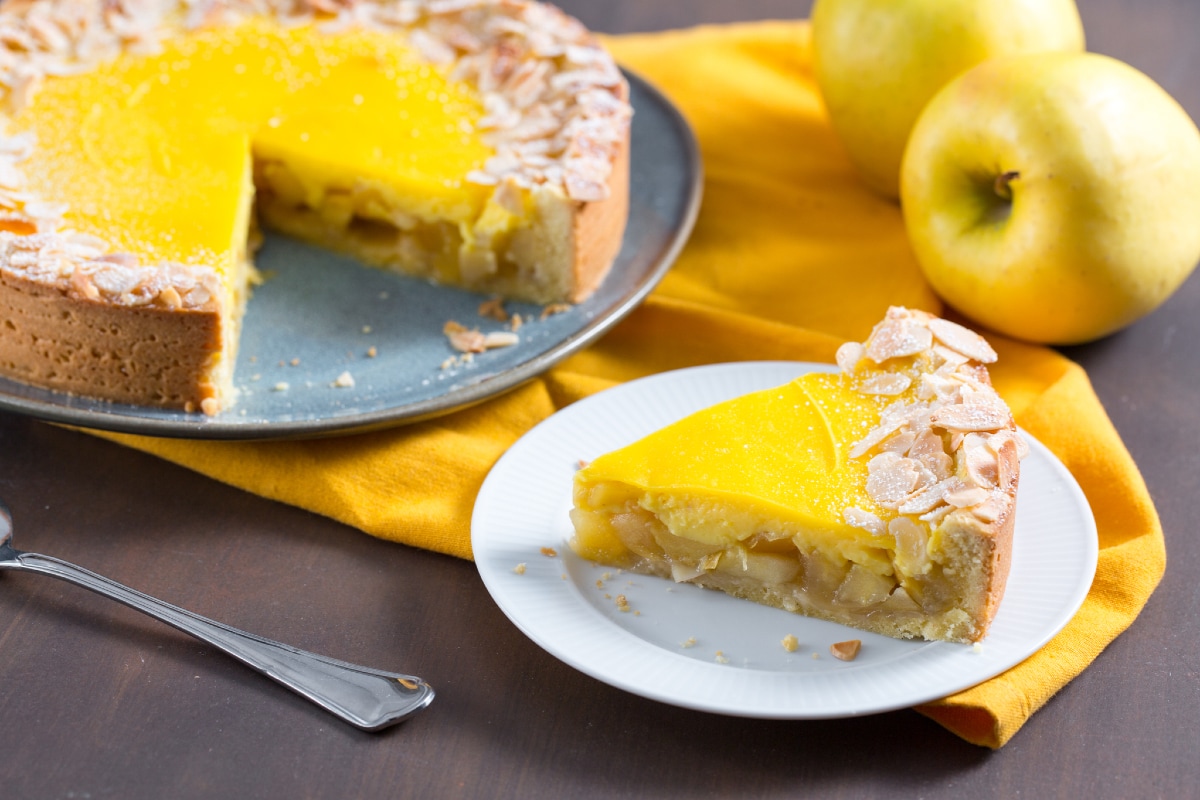 Torta de maçã e creme