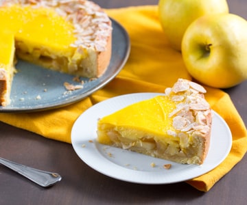 Torta de maçã e creme