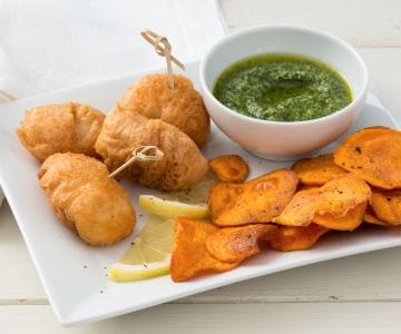 Fish and chips de tamboril
