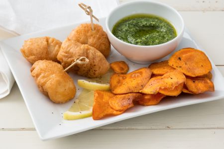 Fish and chips de tamboril