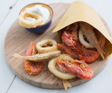 Cuoppo di mare con mayo al mojito