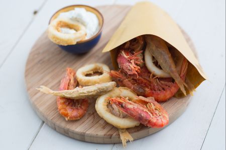 Cuoppo di mare con mayo al mojito