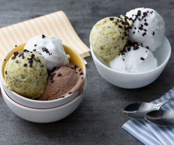 Sorvete de leite de coco sem sorveteira