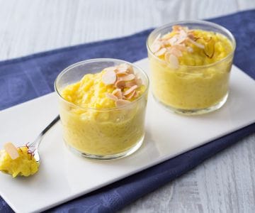 Arroz doce com açafrão