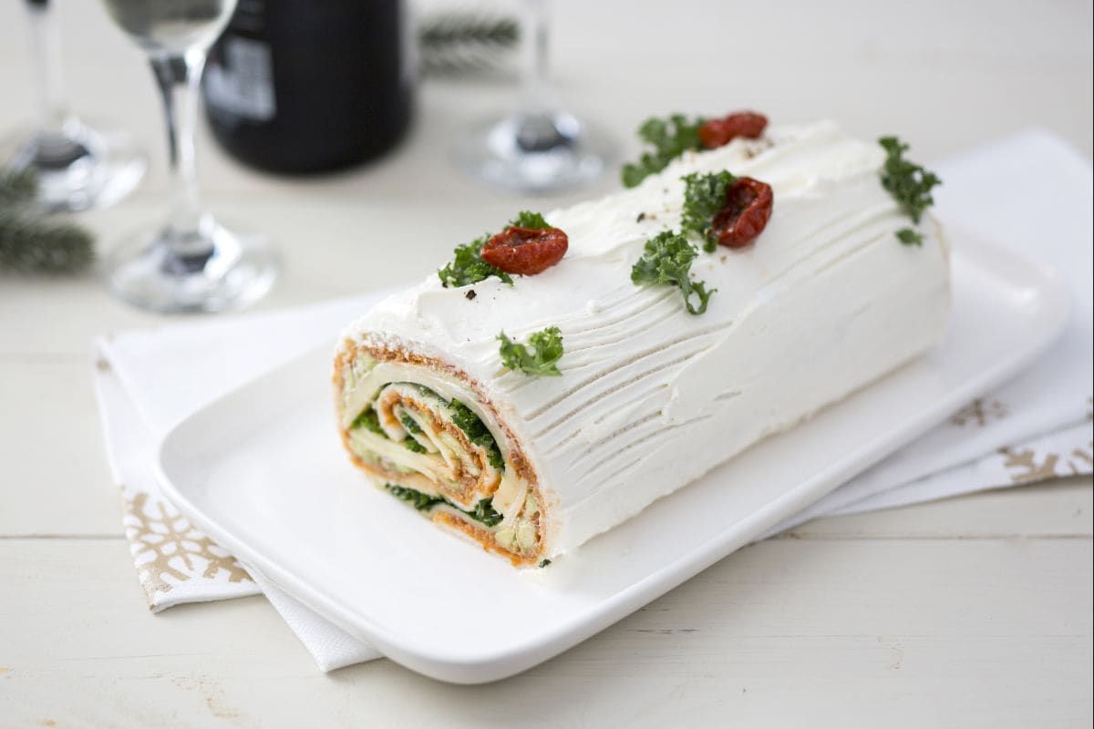 Rocambole salgado vegetariano