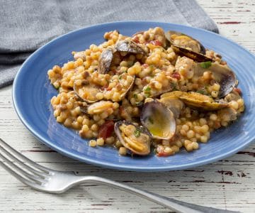 Fregola com berbigões