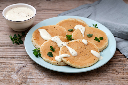 Panquecas salgadas com molho de Grana Padano DOP