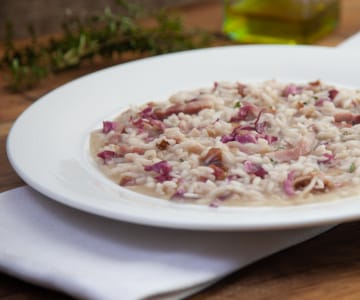 Risotto radicchio e pancetta