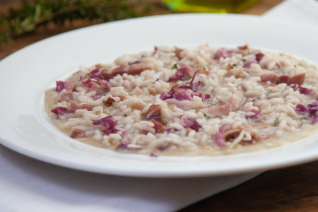 Risotto radicchio e pancetta