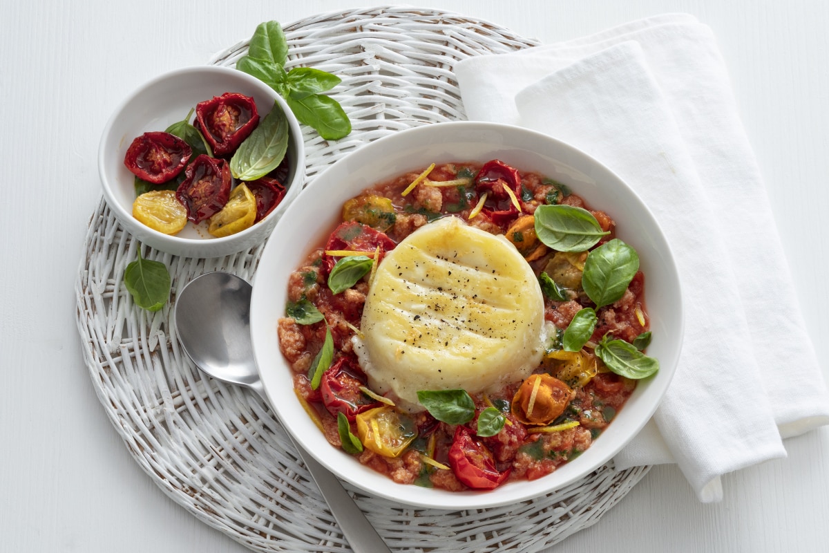 Papa de tomate e queijo