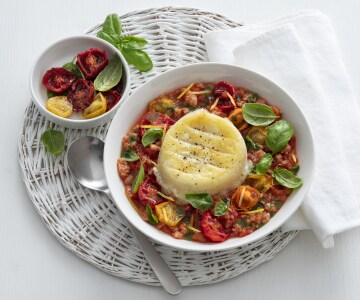 Papa de tomate e queijo