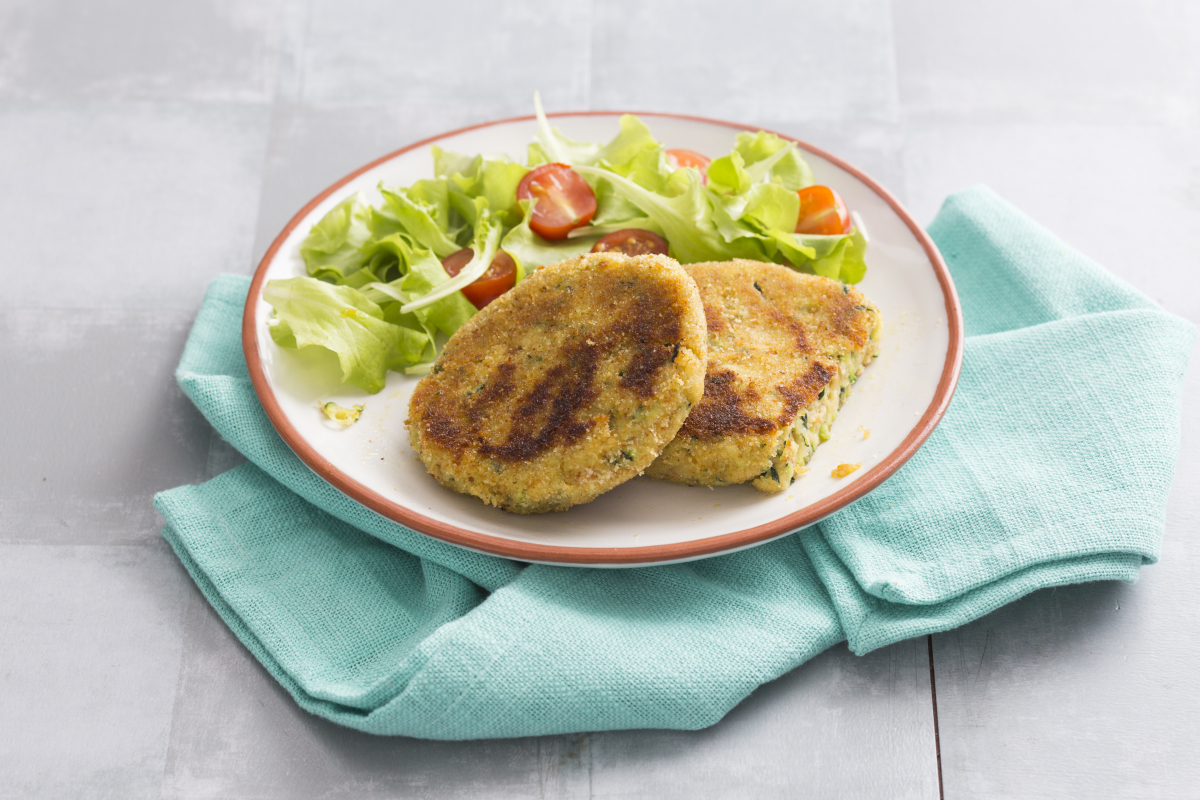 Costeleta de abobrinha e queijo defumado