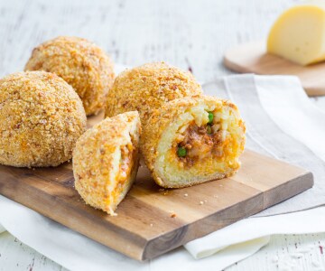 Arancini de arroz ao forno
