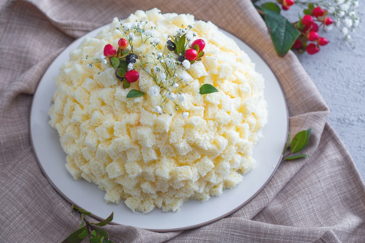 Torta mimosa sem glúten