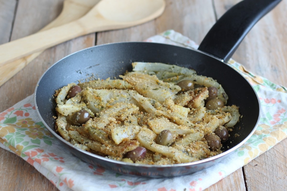 Funcho gratinado na frigideira