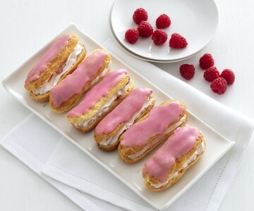 Eclair cheesecake de framboesa