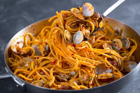 Spaghetti vôngole e nduja