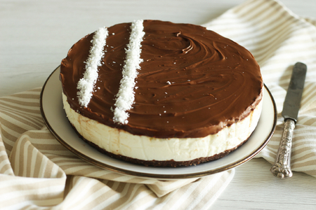 Cheesecake de coco e Nutella