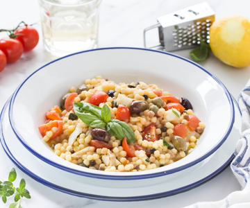 Fregola com bacalhau