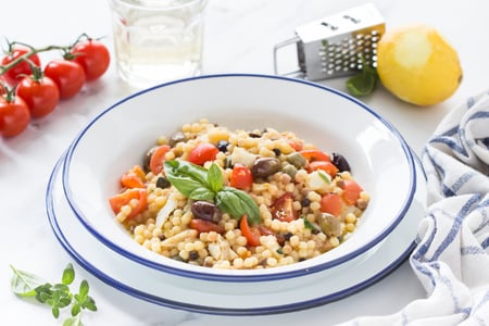 Fregola com bacalhau