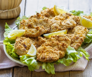 Filés de frango à milanesa no forno
