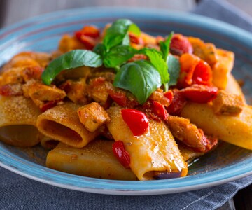 Pasta peixe-espada e hortelã