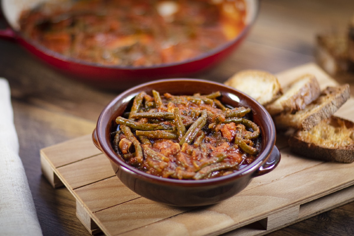 Vagem ensopada à camponesa