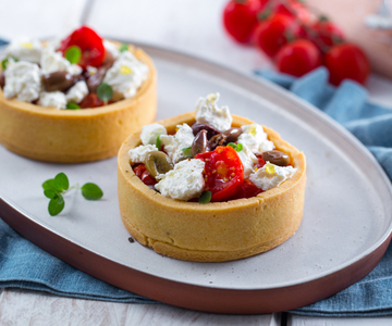 Tortinhas salgadas com robiola