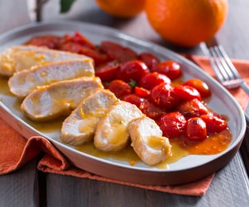 Peito de frango com laranja