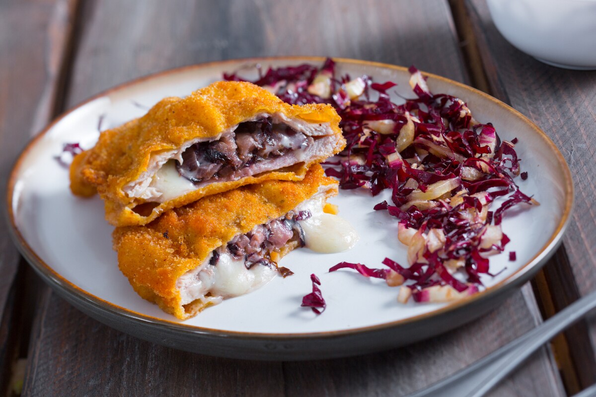 Cordon bleu com Asiago DOP e radicchio