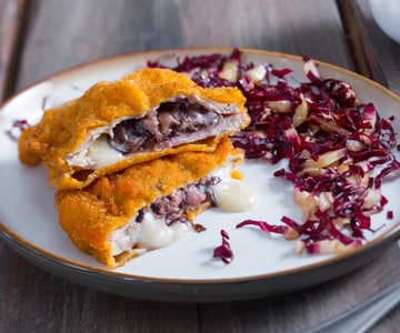 Cordon bleu com Asiago DOP e radicchio