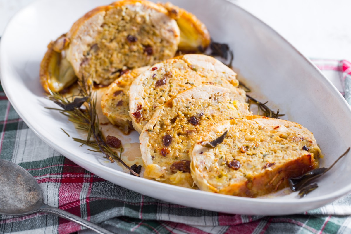 Franguinho recheado das festas