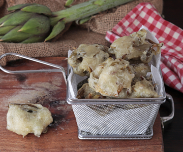Zeppole de alcachofra