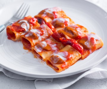 Paccheri aos 3 tomates